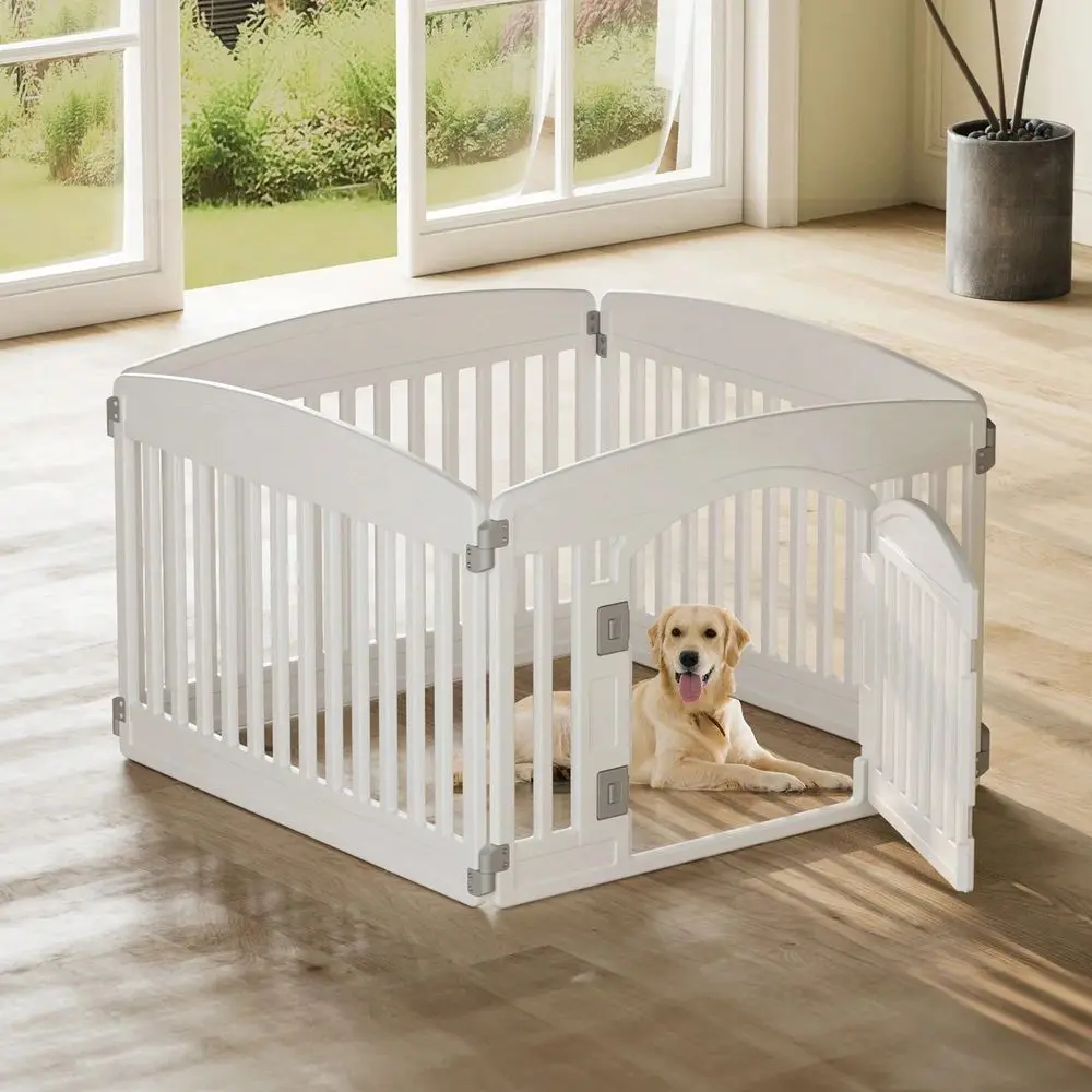 Plastic Dog Playpen 6 Panel 24IN Expandable Durable Pet Fence For Medium Dogs Indoor Outdoor Folding Portable Puppy Playpen
Plastic Dog Playpen 6 Panel 24IN Expandable Durable Pet Fence For Medium Dogs Indoor Outdoor Folding Portable Puppy Playpen