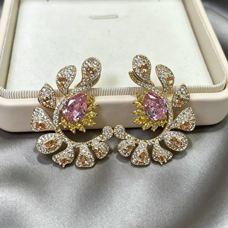 Bilincolor Luxury Pink Flower Earring for Women
Bilincolor Luxury Pink Flower Earring for Women