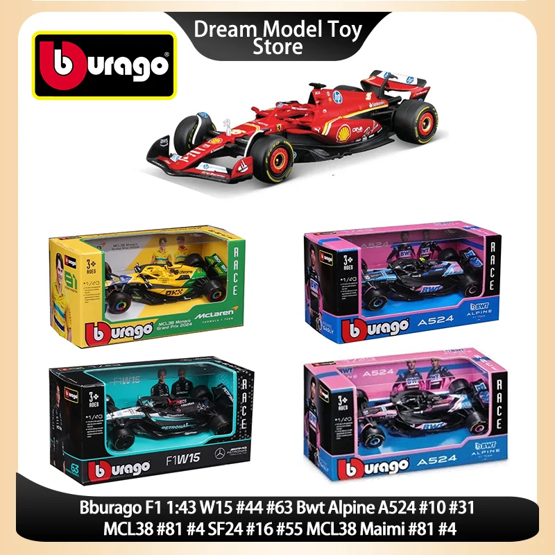 New 2024 Bburago F1 1:43 Bwt Alpine A524 Two Color Blue Pink Alloy Miniature Diecast Model #10 #31 Formula Car Model Toys Gift
New 2024 Bburago F1 1:43 Bwt Alpine A524 Two Color Blue Pink Alloy Miniature Diecast Model #10 #31 Formula Car Model Toys Gift