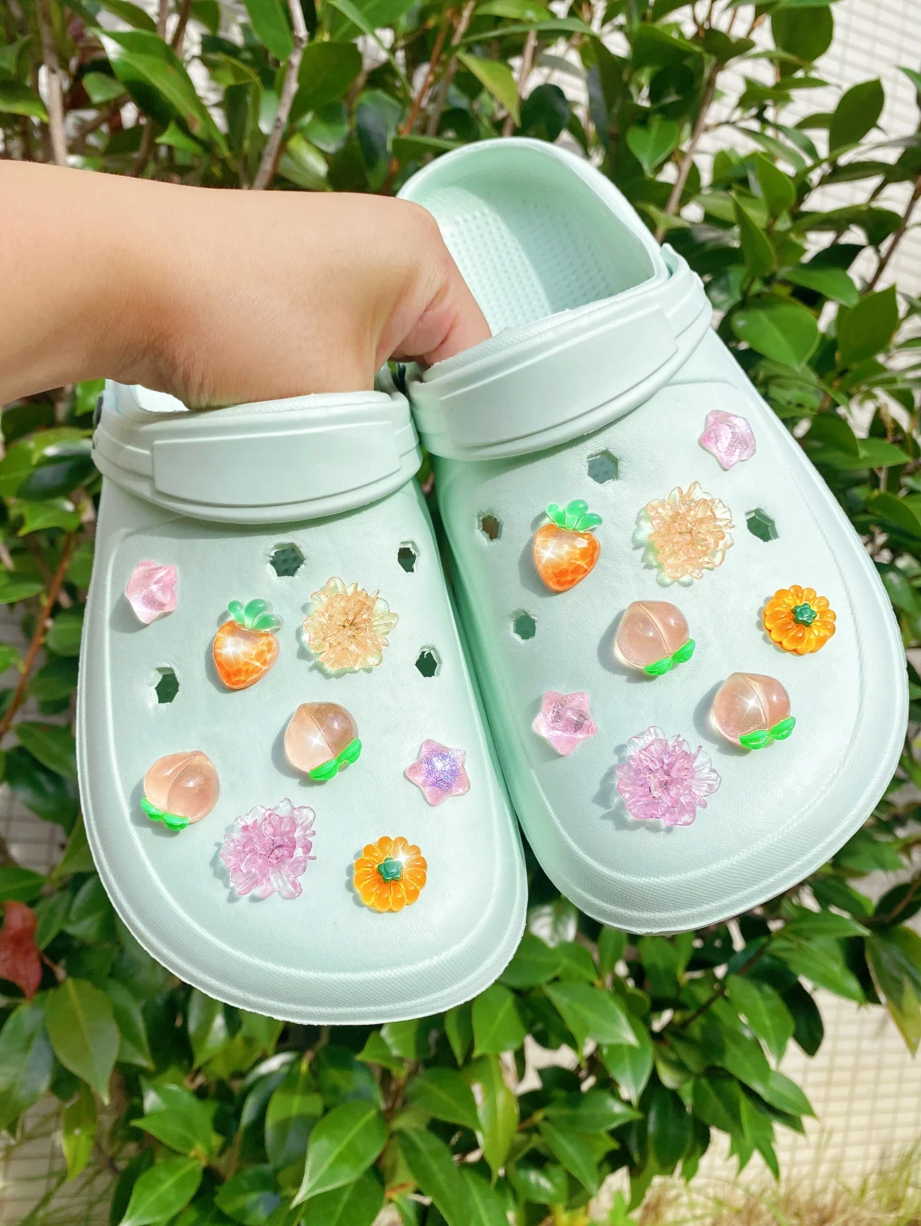 16 штук розовых сверкающих звезд, персиков, редисок, тыкв, фиолетовых цветов и аксессуаров для обуви с оранжевыми цветами — легко установить
16 штук розовых сверкающих звезд, персиков, редисок, тыкв, фиолетовых цветов и аксессуаров для обуви с оранжевыми цветами — легко установить