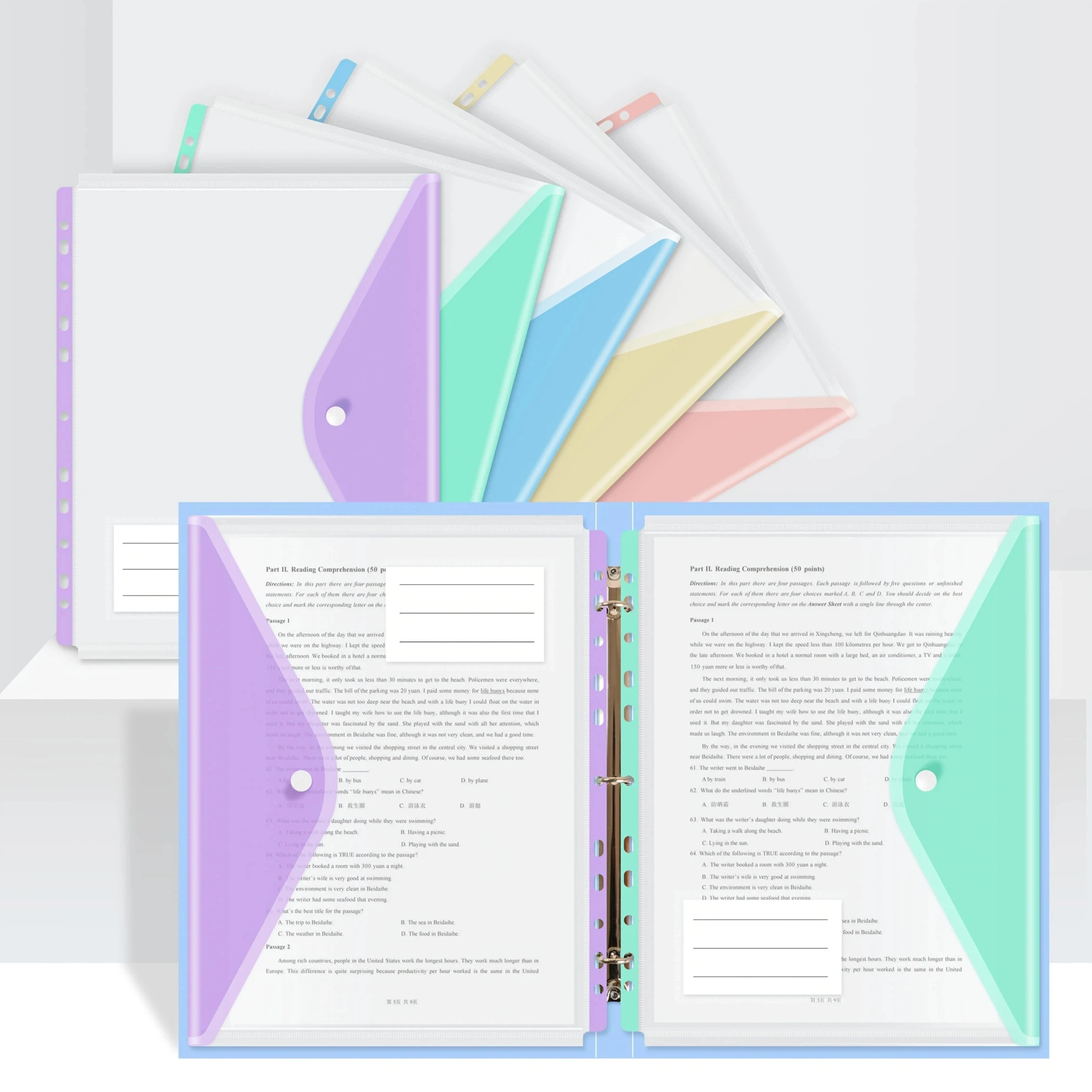 5pcs A4 Thickened PP Binder Pouch with 11-Hole Punch Compatible for Loose-Leaf Documents Coded Binder Suitable for School Office
5pcs A4 Thickened PP Binder Pouch with 11-Hole Punch Compatible for Loose-Leaf Documents Coded Binder Suitable for School Office