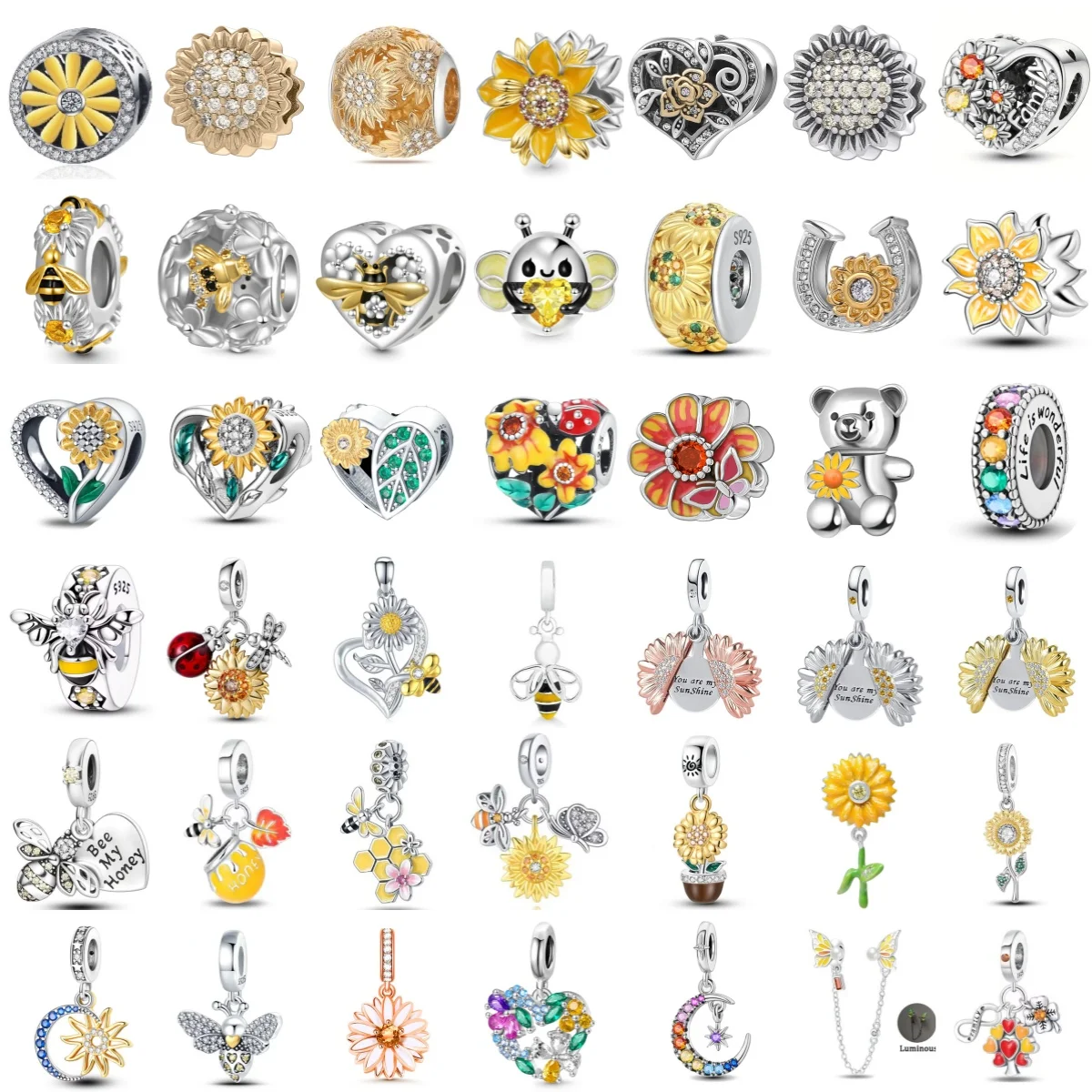 Лидер продаж, новый очаровательный браслет из бисера в виде пчелы и подсолнуха, женский браслет из серебра 925 пробы, ювелирные изделия из бисера, весенний фестиваль, подарок на день матери
Лидер продаж, новый очаровательный браслет из бисера в виде пчелы и подсолнуха, женский браслет из серебра 925 пробы, ювелирные изделия из бисера, весенний фестиваль, подарок на день матери