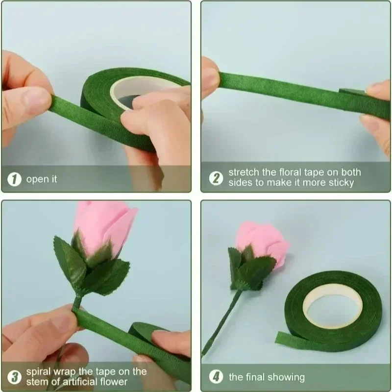 27 Meters per Roll Roll Floral Tape Self-Adhesive Green Garden Tape for Bouquets Stem Wrapping DIY Crafts Wedding Decorations
27 Meters per Roll Roll Floral Tape Self-Adhesive Green Garden Tape for Bouquets Stem Wrapping DIY Crafts Wedding Decorations