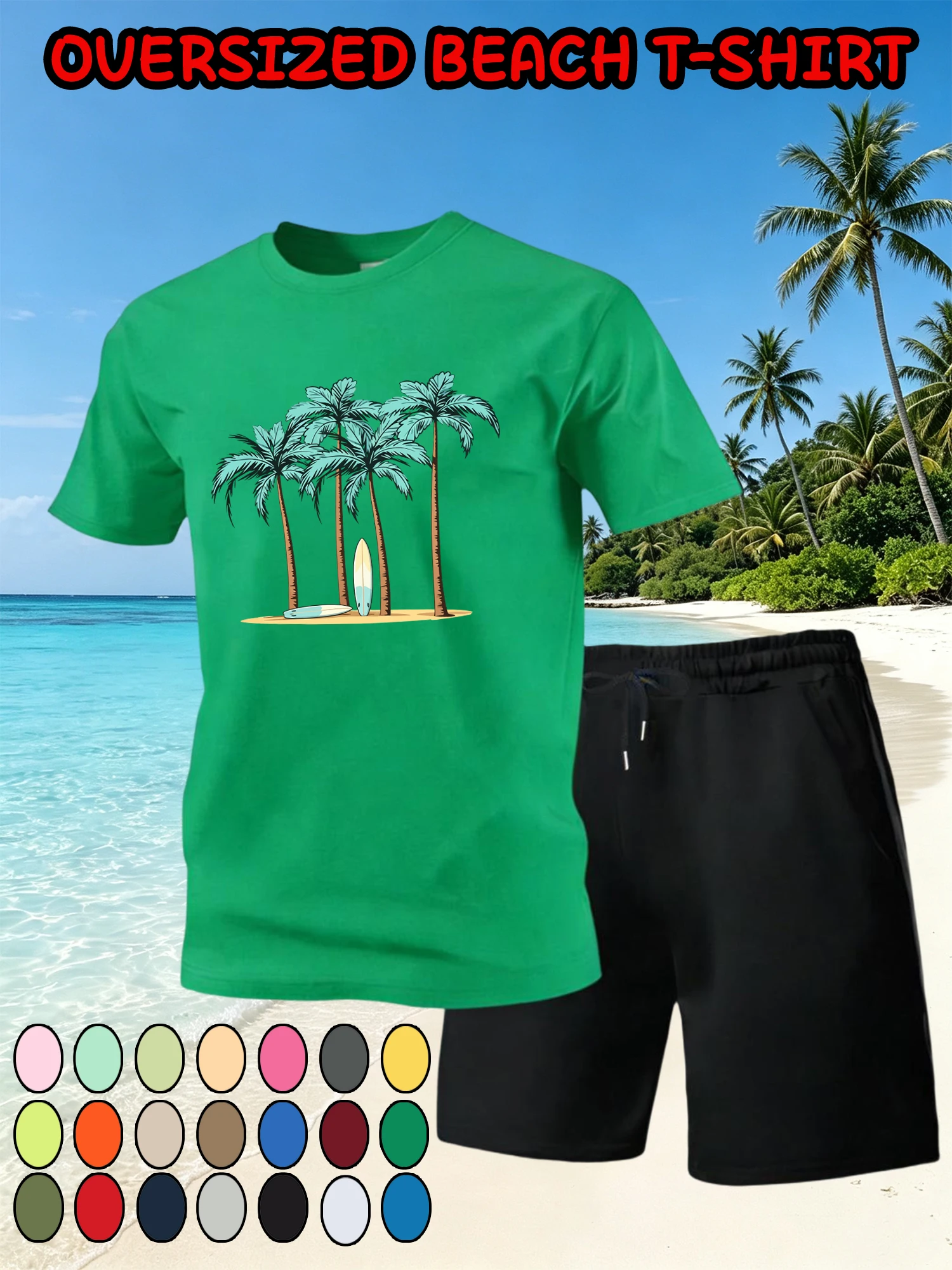 Beach Coconut Tree Surfboard Print Mens T Shirts Suits Cotton T-Shirt Crewneck Loose Sportswear Set Pocket Summer Short Pants
Beach Coconut Tree Surfboard Print Mens T Shirts Suits Cotton T-Shirt Crewneck Loose Sportswear Set Pocket Summer Short Pants