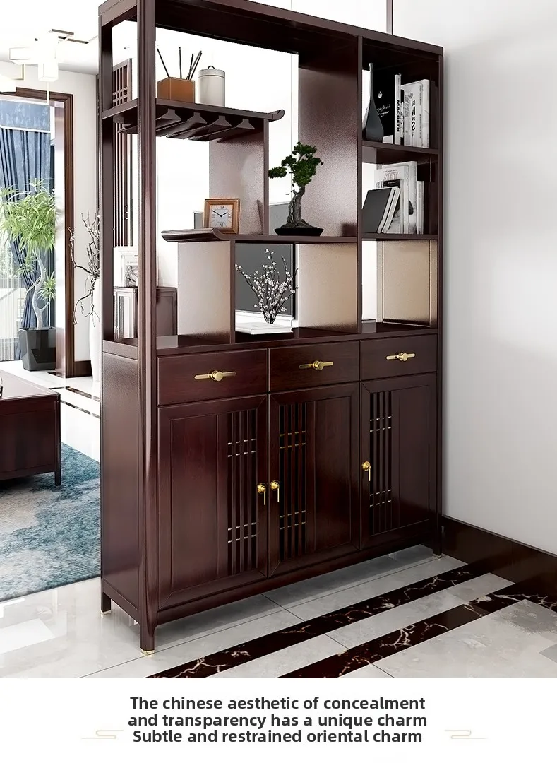 LMM new Chinese living room partition cabinet light luxury solid wood double-sided entrance wine cabinet
LMM new Chinese living room partition cabinet light luxury solid wood double-sided entrance wine cabinet