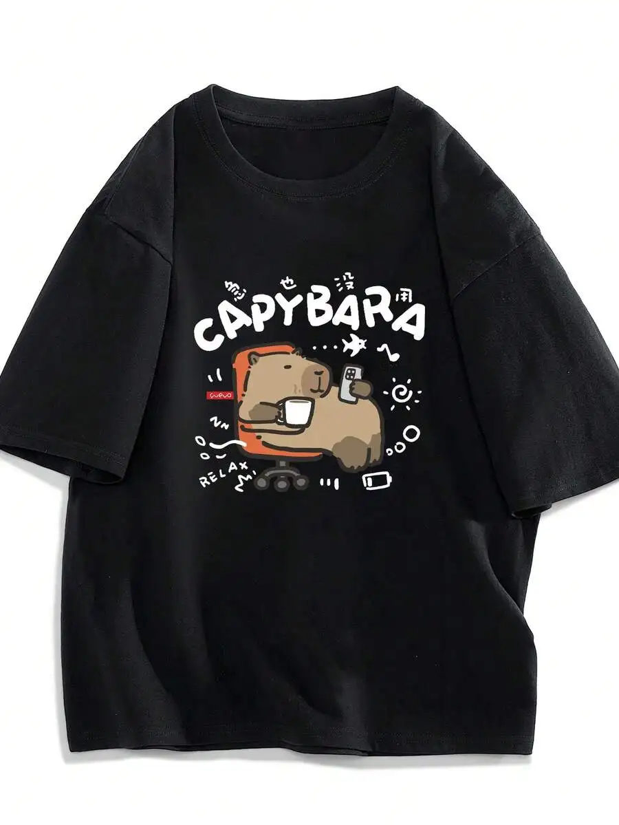 Cartoon Print 100% Cotton Short Sleeve T-Shirt For Men Casual Loose Fit Summer Tee
Cartoon Print 100% Cotton Short Sleeve T-Shirt For Men Casual Loose Fit Summer Tee
