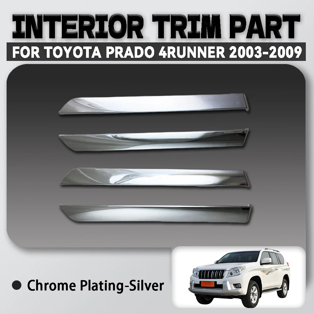 Для Toyota 4Runner 2003-2009 ABS хромированная серебряная отделка салона автомобиля, часть автомобильных аксессуаров, украшение интерьера
Для Toyota 4Runner 2003-2009 ABS хромированная серебряная отделка салона автомобиля, часть автомобильных аксессуаров, украшение интерьера