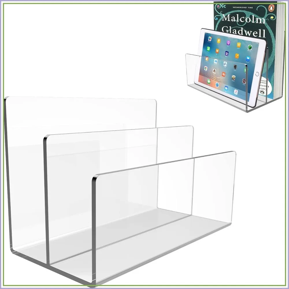 2-Section Clear Acrylic File Organizer, Desktop Letter Sorter for Home Office School, Document Holder for Bills Papers Envelopes
2-Section Clear Acrylic File Organizer, Desktop Letter Sorter for Home Office School, Document Holder for Bills Papers Envelopes