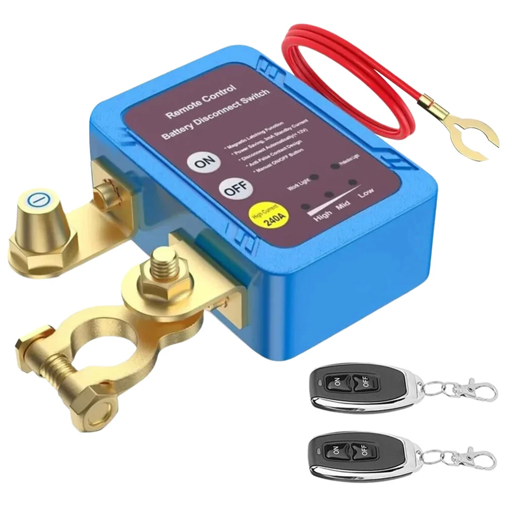 12V/240A Wireless Dual Remote Low Voltage Protect Car Battery Disconnect Relay Multi-Purpose Master Cut-Off Switch for Car Truck
12V/240A Wireless Dual Remote Low Voltage Protect Car Battery Disconnect Relay Multi-Purpose Master Cut-Off Switch for Car Truck
