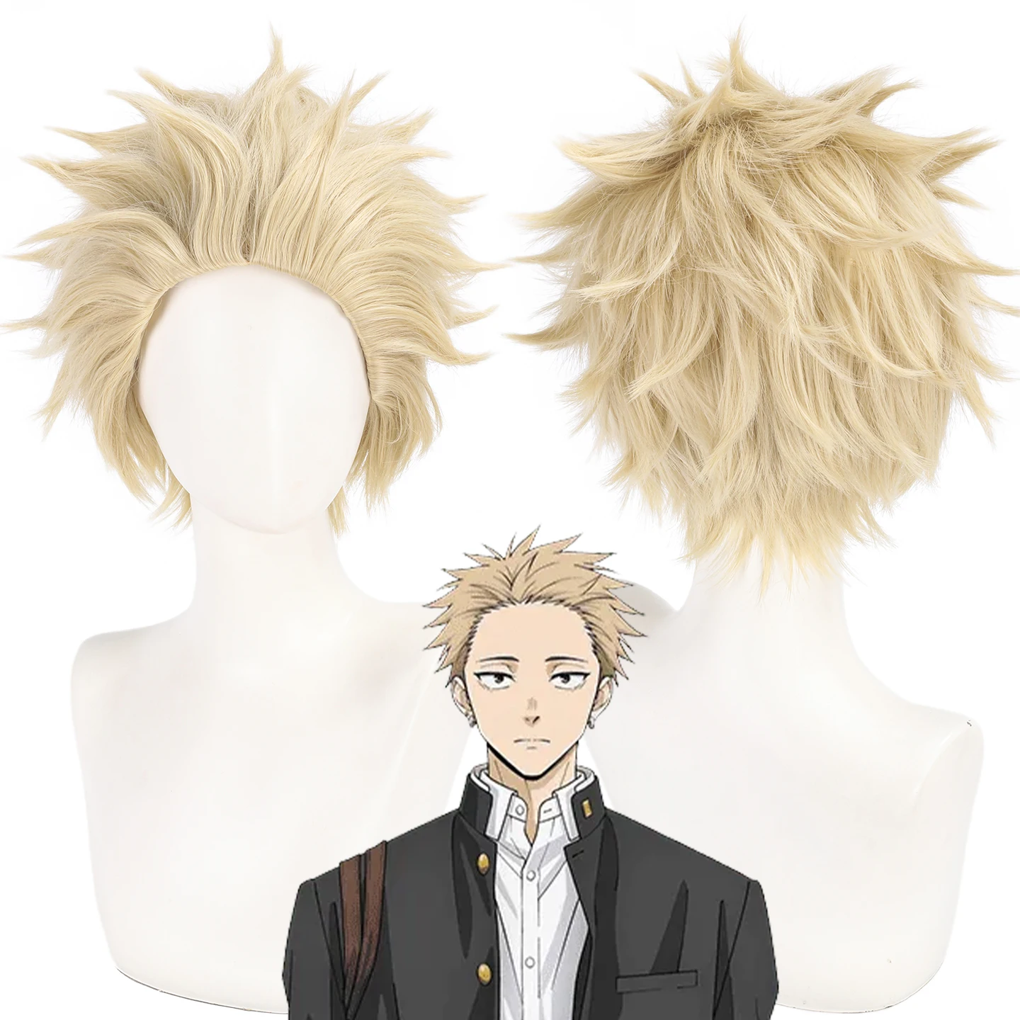 Rintaro COS wig linen gold with short hair and back, male lead, same style hair embryo-Synthetic fiber wig
Rintaro COS wig linen gold with short hair and back, male lead, same style hair embryo-Synthetic fiber wig