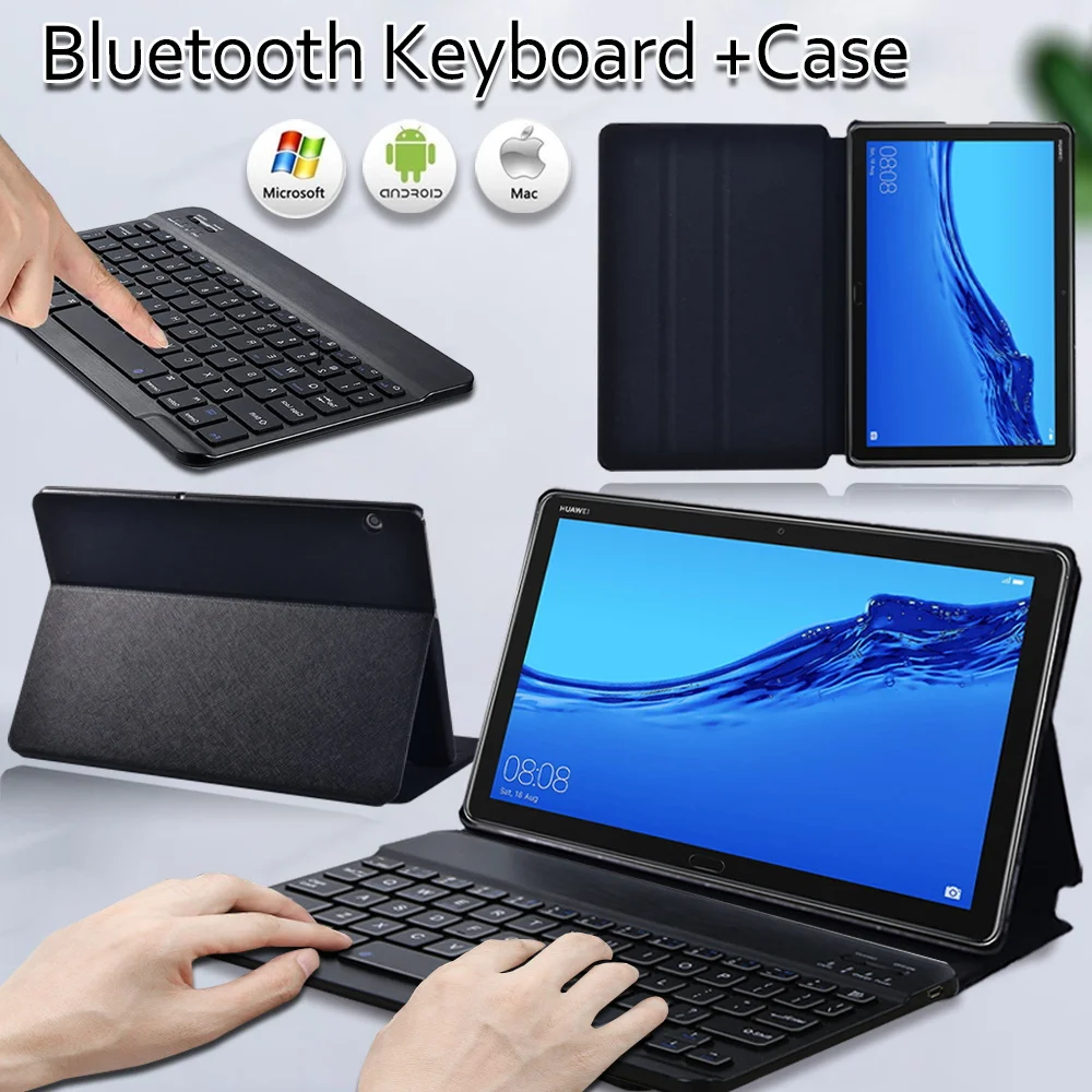 Защитный чехол-подставка для Huawei MediaPad M5 Lite 10,1 дюйма/M5 10,8 дюйма, черный чехол для планшета с защитой от падения и клавиатурой Bluetooth
Защитный чехол-подставка для Huawei MediaPad M5 Lite 10,1 дюйма/M5 10,8 дюйма, черный чехол для планшета с защитой от падения и клавиатурой Bluetooth