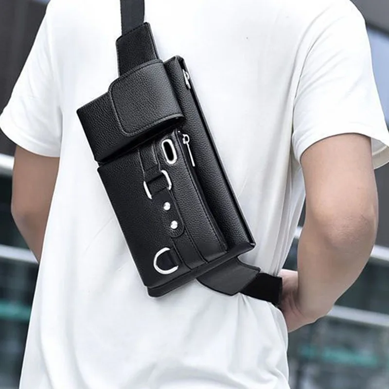 Men's bag fashion sports fanny pack, multi-functional outdoor pu messenger bag
Men's bag fashion sports fanny pack, multi-functional outdoor pu messenger bag