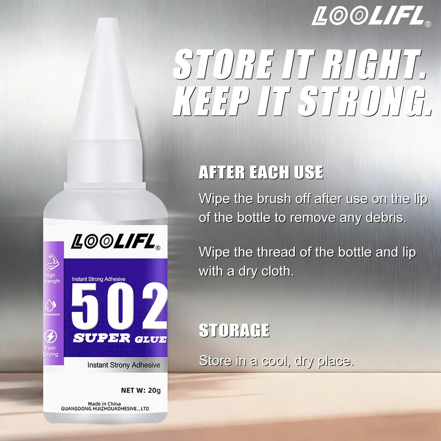 LOOLIFL1-5PCS 502 Super Glue Cyanoacrylate Instant Adhesive - 5 Second Quick Dry Extra Strong Bond for Metal Wood Plastic Rubber
LOOLIFL1-5PCS 502 Super Glue Cyanoacrylate Instant Adhesive - 5 Second Quick Dry Extra Strong Bond for Metal Wood Plastic Rubber