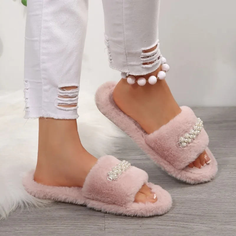 Жемчужно-хлопковая зимняя новинка с круглым носком и открытым носком, плюшевая платформа, противоскользящая износостойкая обувь на плоской подошве
Жемчужно-хлопковая зимняя новинка с круглым носком и открытым носком, плюшевая платформа, противоскользящая износостойкая обувь на плоской подошве