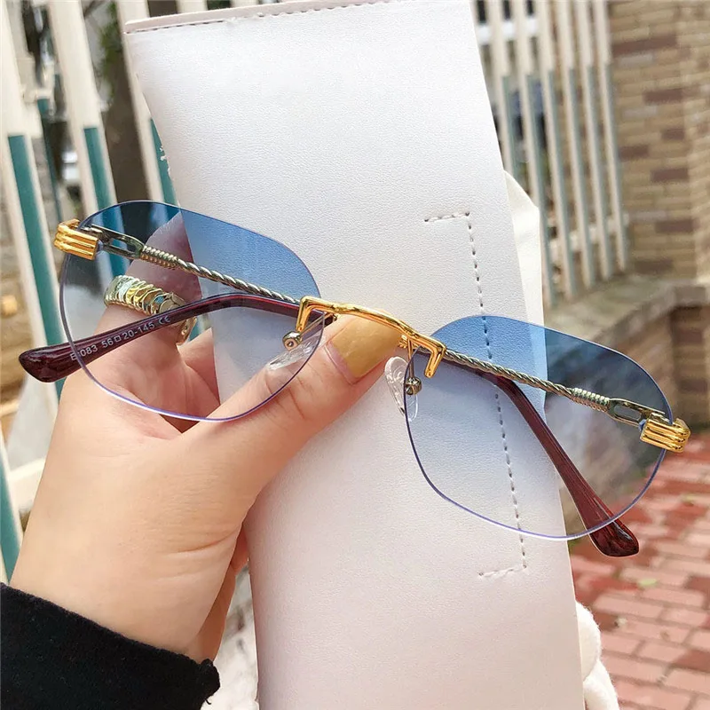 Metal Rimless Sunglasses Women Men Male Female Multicolor Sun Glasses Brand Designer Eyewear Vintage Oculos De Sol UV400
Metal Rimless Sunglasses Women Men Male Female Multicolor Sun Glasses Brand Designer Eyewear Vintage Oculos De Sol UV400