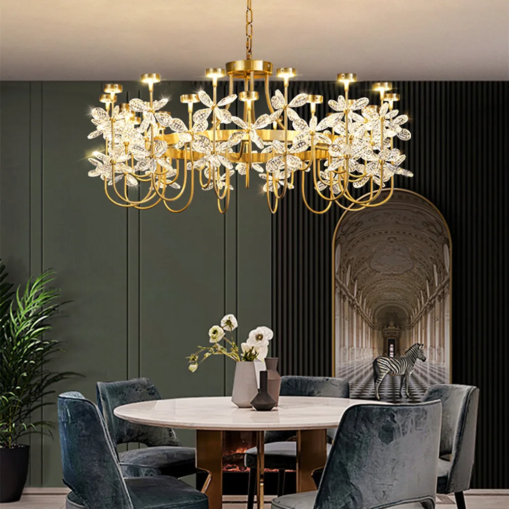 Modern Led Luxury Crystal Chandelier Art Flower Ceiling Pendant Light Living Dining Room Bedroom Hanging Lighting Lustre Fixture
Modern Led Luxury Crystal Chandelier Art Flower Ceiling Pendant Light Living Dining Room Bedroom Hanging Lighting Lustre Fixture