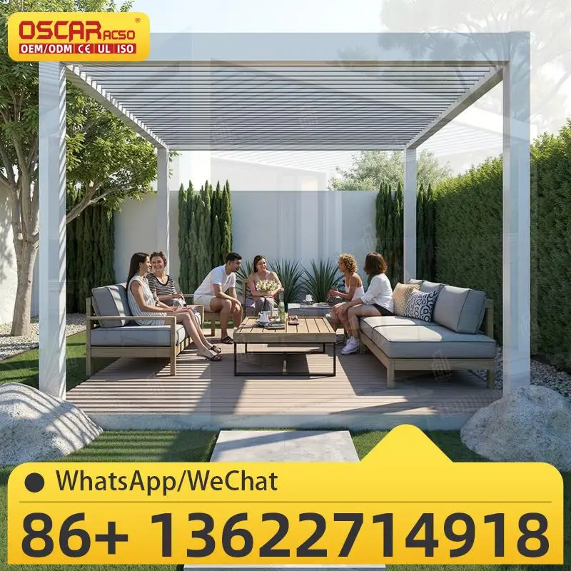 Алюминиевая беседка для патио на открытом воздухе для сада, заднего двора, беседки у бассейна
Алюминиевая беседка для патио на открытом воздухе для сада, заднего двора, беседки у бассейна