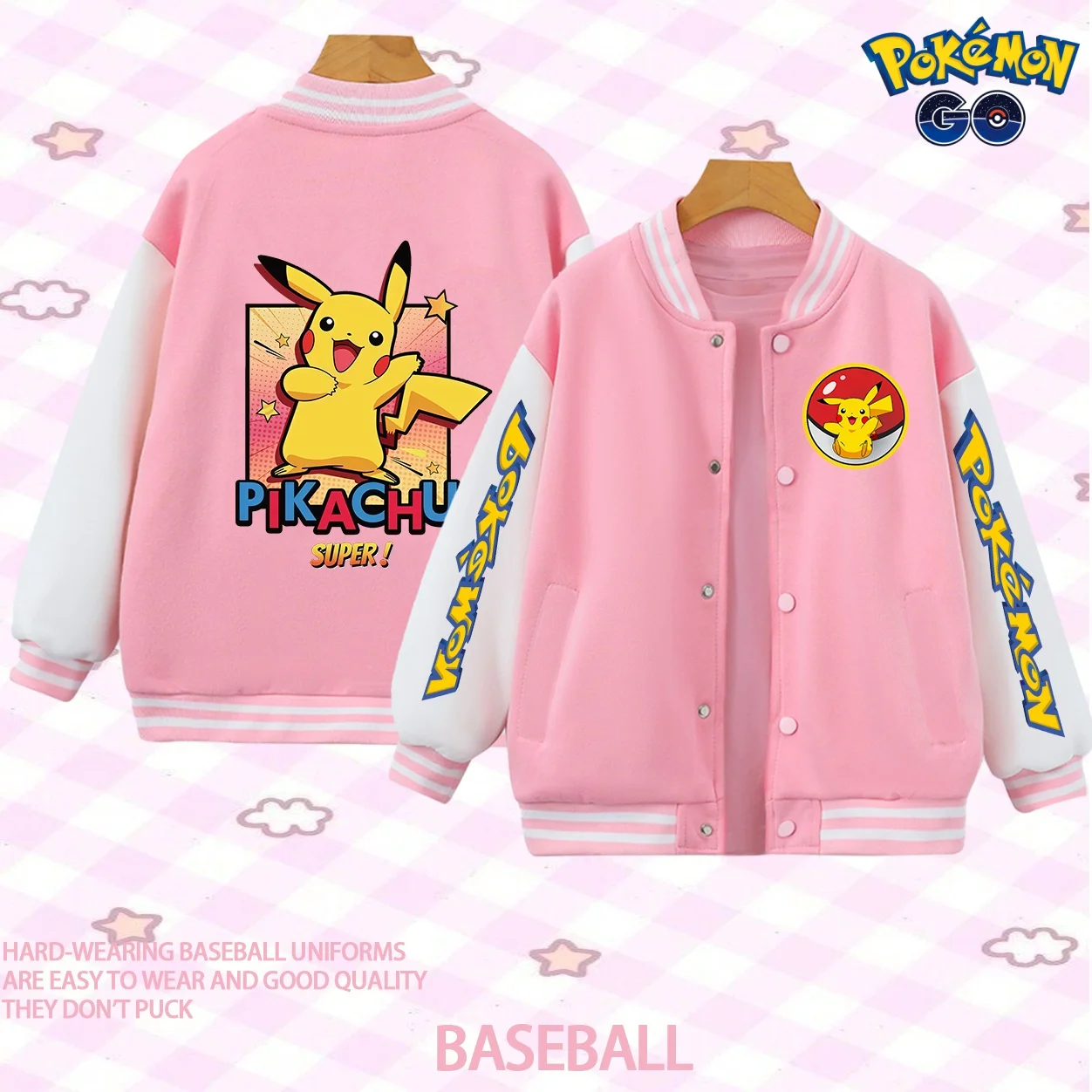 Kawaii Pokemon Kids Autumn/Winter Pikachu 2026 New Printed Thick Warm Coat for Boys and Girls Aged 2-14 Youth Baseball Uniform
Kawaii Pokemon Kids Autumn/Winter Pikachu 2026 New Printed Thick Warm Coat for Boys and Girls Aged 2-14 Youth Baseball Uniform