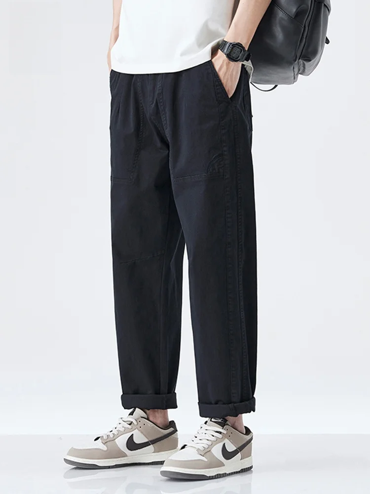 Hi Panda Men's Casual Loose Straight Leg Pants American Retro Sle Pure Color Long Trousers Spring Summer New Arrival
Hi Panda Men's Casual Loose Straight Leg Pants American Retro Sle Pure Color Long Trousers Spring Summer New Arrival