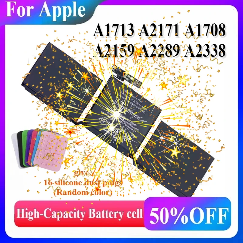 For Apple A1713 A2171 A1708 A2159 A2289 A2338 MacBook Pro 13'' Laptop Batteries (Late 2016,Mid 2017,Mid 2019,2020) 11.4V 5103mAh
For Apple A1713 A2171 A1708 A2159 A2289 A2338 MacBook Pro 13'' Laptop Batteries (Late 2016,Mid 2017,Mid 2019,2020) 11.4V 5103mAh