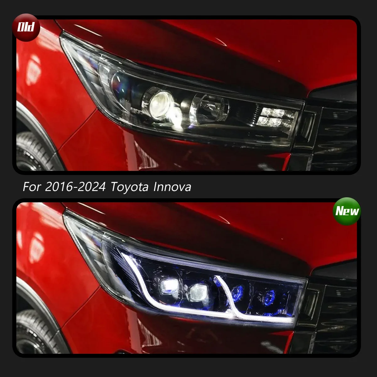 Auto Accessories Car For Toyota Innova Headlight 2016-2024 Upgrade Modified to New DRL Dynamic Turn Signal LED Headlight
Auto Accessories Car For Toyota Innova Headlight 2016-2024 Upgrade Modified to New DRL Dynamic Turn Signal LED Headlight
