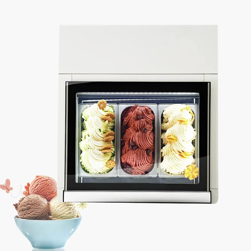 Ice Cream Showcase Luxury Countertop Gelato Display Cabinet Cake Hard Ice Cream Showcase Chiller
Ice Cream Showcase Luxury Countertop Gelato Display Cabinet Cake Hard Ice Cream Showcase Chiller