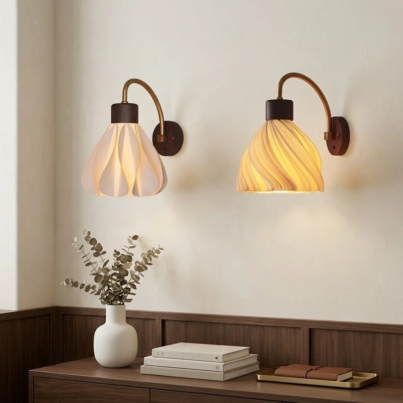 Bedside Living Room Decor Vintage Nordic Pleated Petal Wall Lamp Elegant Cream Ambient Lighting Mid-Century Floral Wall Sconce
Bedside Living Room Decor Vintage Nordic Pleated Petal Wall Lamp Elegant Cream Ambient Lighting Mid-Century Floral Wall Sconce