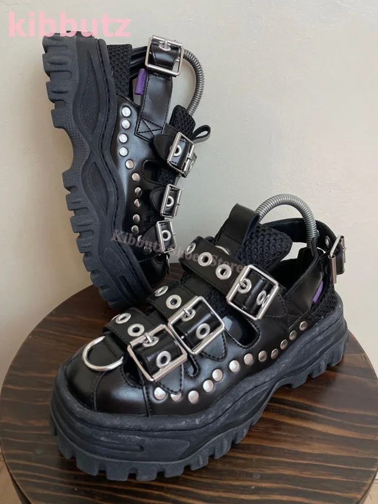 Y2k Rock Punk Sandal Sneakers Belt Buckles Round Toe Platform Height Increasing Solid Color Fashion Elegant Sexy Concise Shoes
Y2k Rock Punk Sandal Sneakers Belt Buckles Round Toe Platform Height Increasing Solid Color Fashion Elegant Sexy Concise Shoes