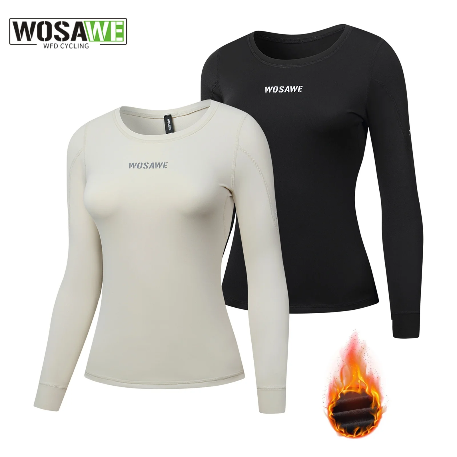 WOSAWE Women's Cycling Base Layers Winter& Autumn Bicycle Undershirt Long Sleeve Thermal Fleece Road Bike Cycling Base Layer
WOSAWE Women's Cycling Base Layers Winter& Autumn Bicycle Undershirt Long Sleeve Thermal Fleece Road Bike Cycling Base Layer