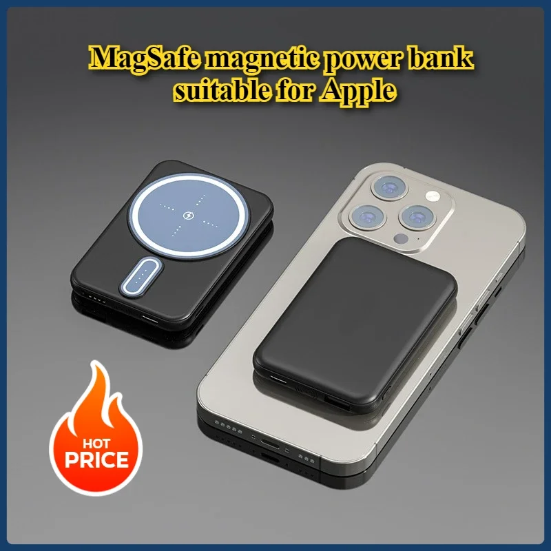 MagSafe Magnetic Power Bank Suitable for Apple Wireless Power Bank Mini Portable Power Bank
MagSafe Magnetic Power Bank Suitable for Apple Wireless Power Bank Mini Portable Power Bank