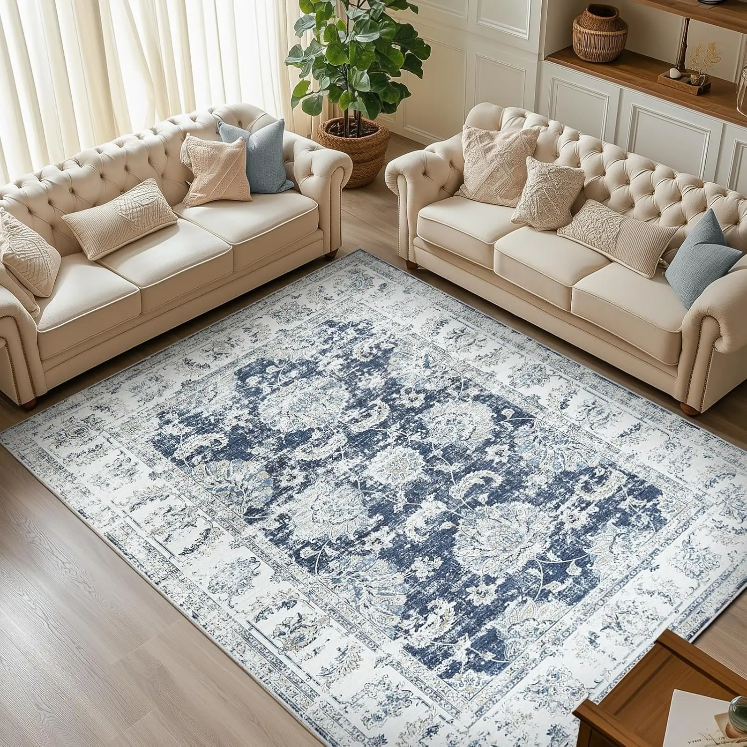 8X10 Area Rugs For Living Room Hine Washable Vintage Floral Distressed Design Stain Resistant Boho Carpet Low Pile Non-Slip Rug
8X10 Area Rugs For Living Room Hine Washable Vintage Floral Distressed Design Stain Resistant Boho Carpet Low Pile Non-Slip Rug