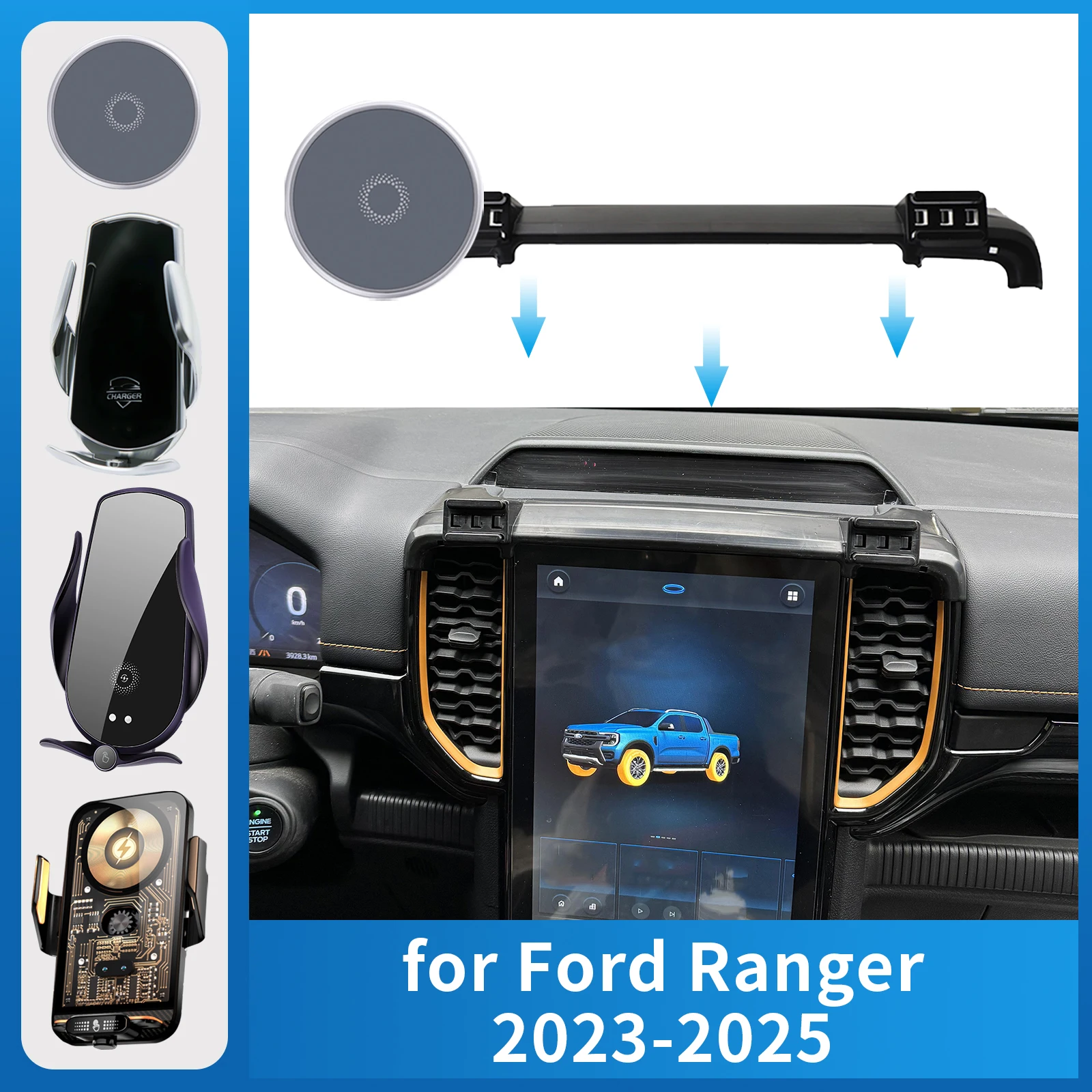 Автомобильный держатель для телефона Ford Ranger 2023 2024 T9 Everest, фиксированный навигационный кронштейн, основание, беспроводная зарядка
Автомобильный держатель для телефона Ford Ranger 2023 2024 T9 Everest, фиксированный навигационный кронштейн, основание, беспроводная зарядка