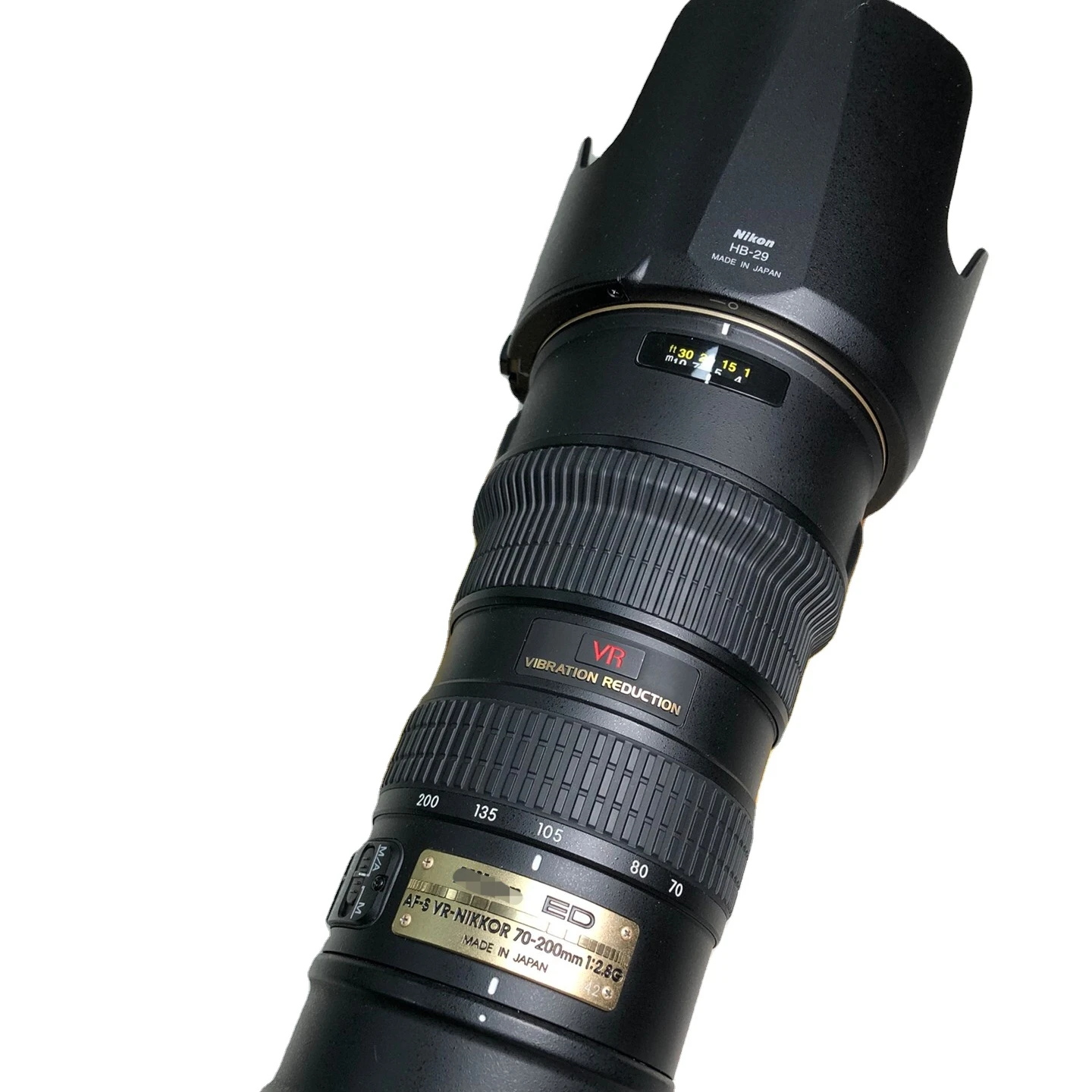 Original used digital camera telephoto lens, AF-S 70 - 200 mm f/2.8 ED VR telephoto zoom lens
Original used digital camera telephoto lens, AF-S 70 - 200 mm f/2.8 ED VR telephoto zoom lens