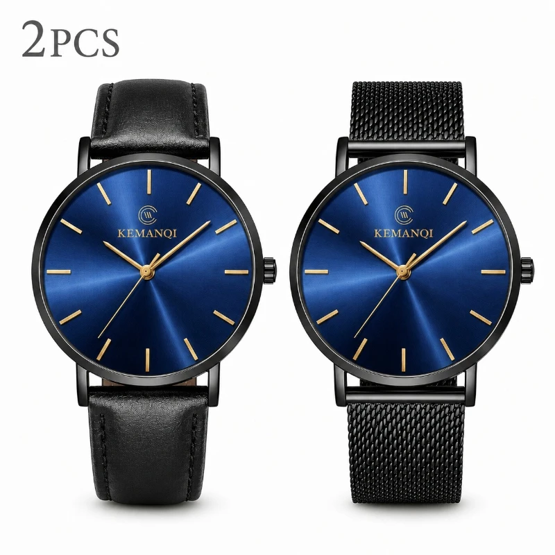 New KEMANQI Couple Quartz Watch Kit 2 Pieces Ultra Thin Round Dial Leather Strap & Mesh Wristband Matching Timepiece For Lovers
New KEMANQI Couple Quartz Watch Kit 2 Pieces Ultra Thin Round Dial Leather Strap & Mesh Wristband Matching Timepiece For Lovers