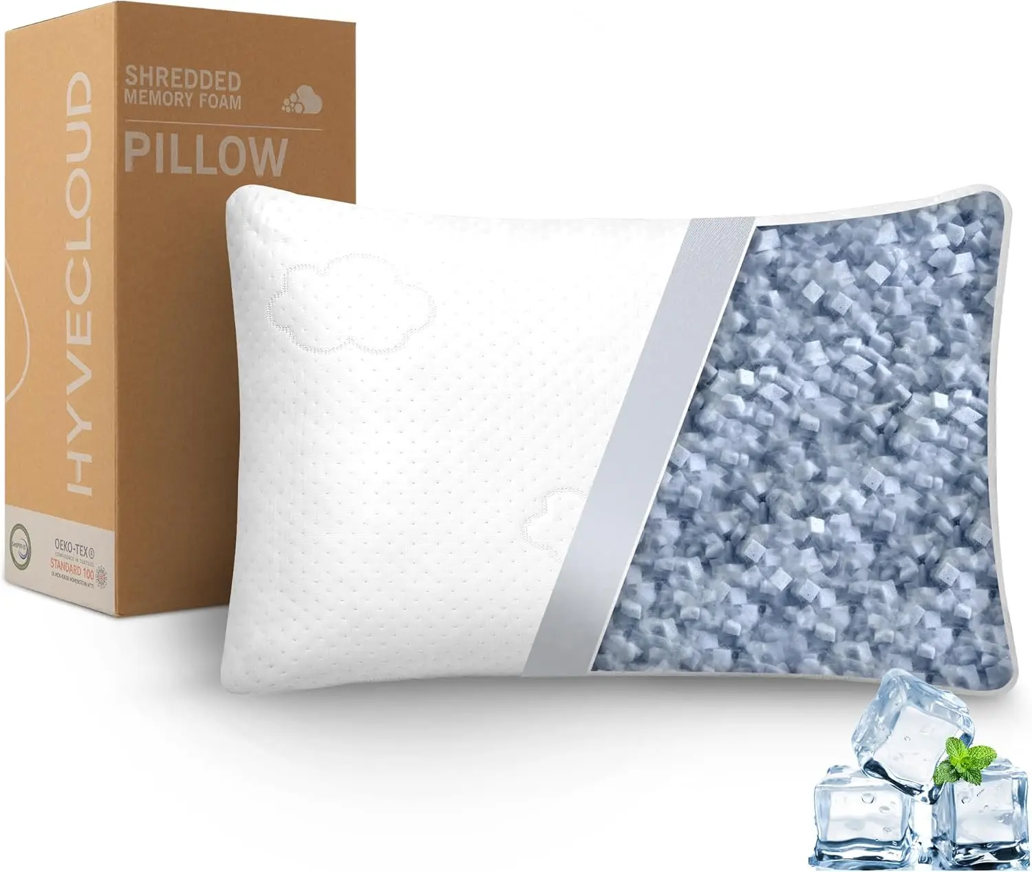Cooling Memory Foam Pillow for Neck Support, Washable Cover, Queen Size, 1 Pack
Cooling Memory Foam Pillow for Neck Support, Washable Cover, Queen Size, 1 Pack