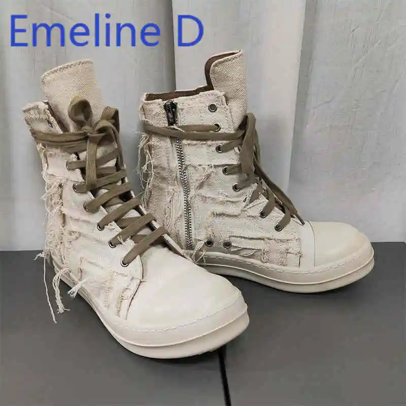 Thick Soled Casual Men's Shoes New Tassel Lace Up Comfortable Board Shoes Canvas Shoes Breathable High Top Single Shoes
Thick Soled Casual Men's Shoes New Tassel Lace Up Comfortable Board Shoes Canvas Shoes Breathable High Top Single Shoes