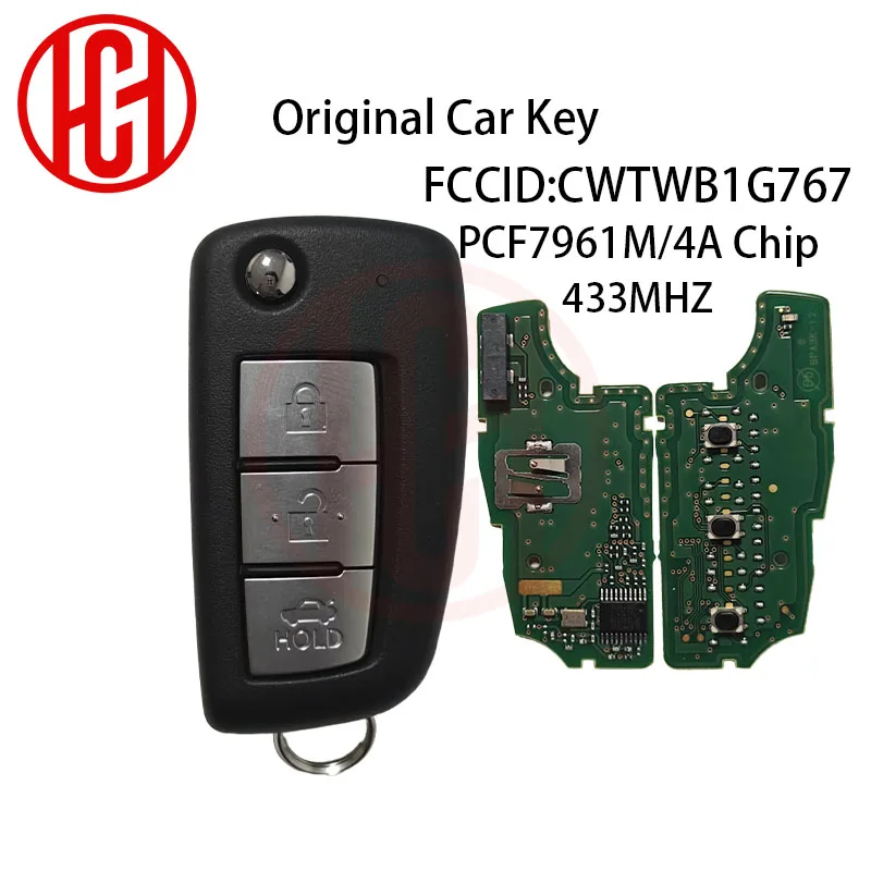 Оригинальный автомобильный ключ ID4A PCF7961M чип FCCID CWTWB1G767 3 кнопки 433 МГц удаленный автомобильный ключ для Nissan Rogue флип-ключ автомобиля 
Оригинальный автомобильный ключ ID4A PCF7961M чип FCCID CWTWB1G767 3 кнопки 433 МГц удаленный автомобильный ключ для Nissan Rogue флип-ключ автомобиля