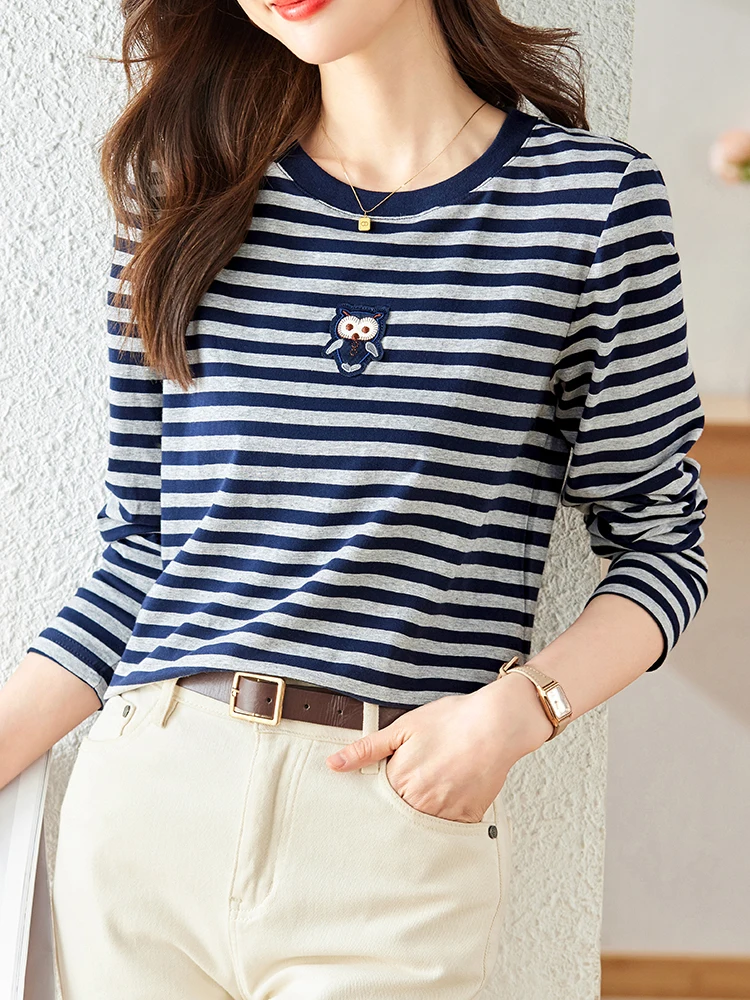 QOERLIN Vintage Fashion T Shirts Women Y2K Tops Dark Blue Appliques Long Sleeve Loose Casual O Neck Tees Streetwear 2023 New In
QOERLIN Vintage Fashion T Shirts Women Y2K Tops Dark Blue Appliques Long Sleeve Loose Casual O Neck Tees Streetwear 2023 New In