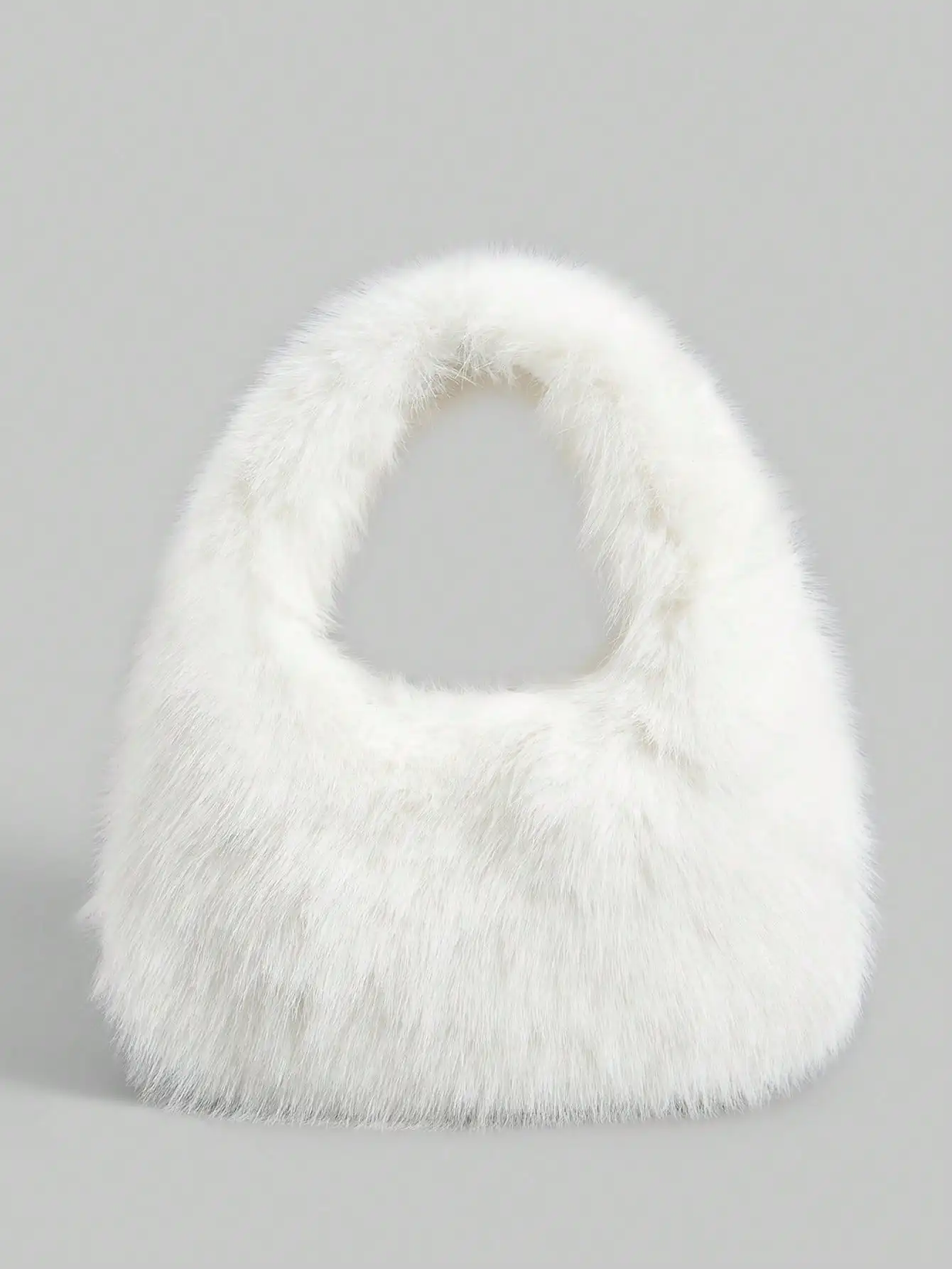 White Fluffy Top-Handle Handbag for Women, Soft Faux Fur Shoulder Tote
White Fluffy Top-Handle Handbag for Women, Soft Faux Fur Shoulder Tote