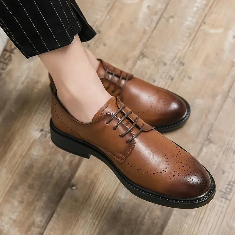 Men's Formal Wear New Suit Shoes Korean Style Retro Casual Leather Shoes Men's Business Leather Shoes Green
Men's Formal Wear New Suit Shoes Korean Style Retro Casual Leather Shoes Men's Business Leather Shoes Green