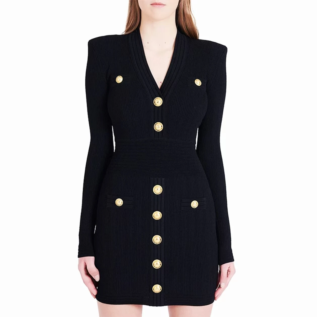 Autumn New Fashionable Temperament Commuting High-Quality Knitted Fabric Button V-Neck Slim Fit Zipper Long Sleeved Dress
Autumn New Fashionable Temperament Commuting High-Quality Knitted Fabric Button V-Neck Slim Fit Zipper Long Sleeved Dress