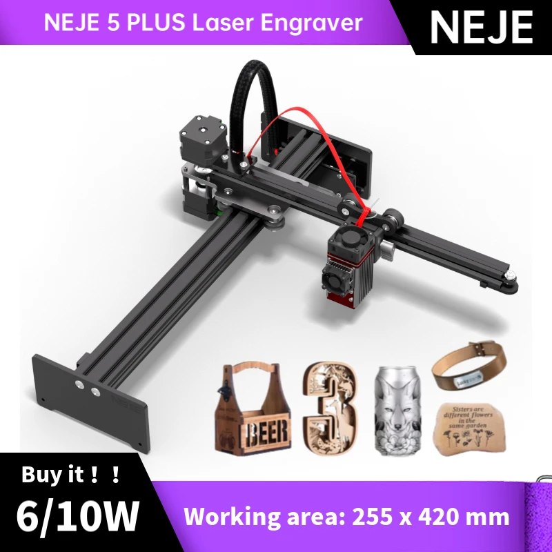 Versatile NEJE 5 PLUS A40630/A4064 Wood Router Engraving Machine Laser Cutter for Precision Woodworking on Acrylic Wood Board
Versatile NEJE 5 PLUS A40630/A4064 Wood Router Engraving Machine Laser Cutter for Precision Woodworking on Acrylic Wood Board