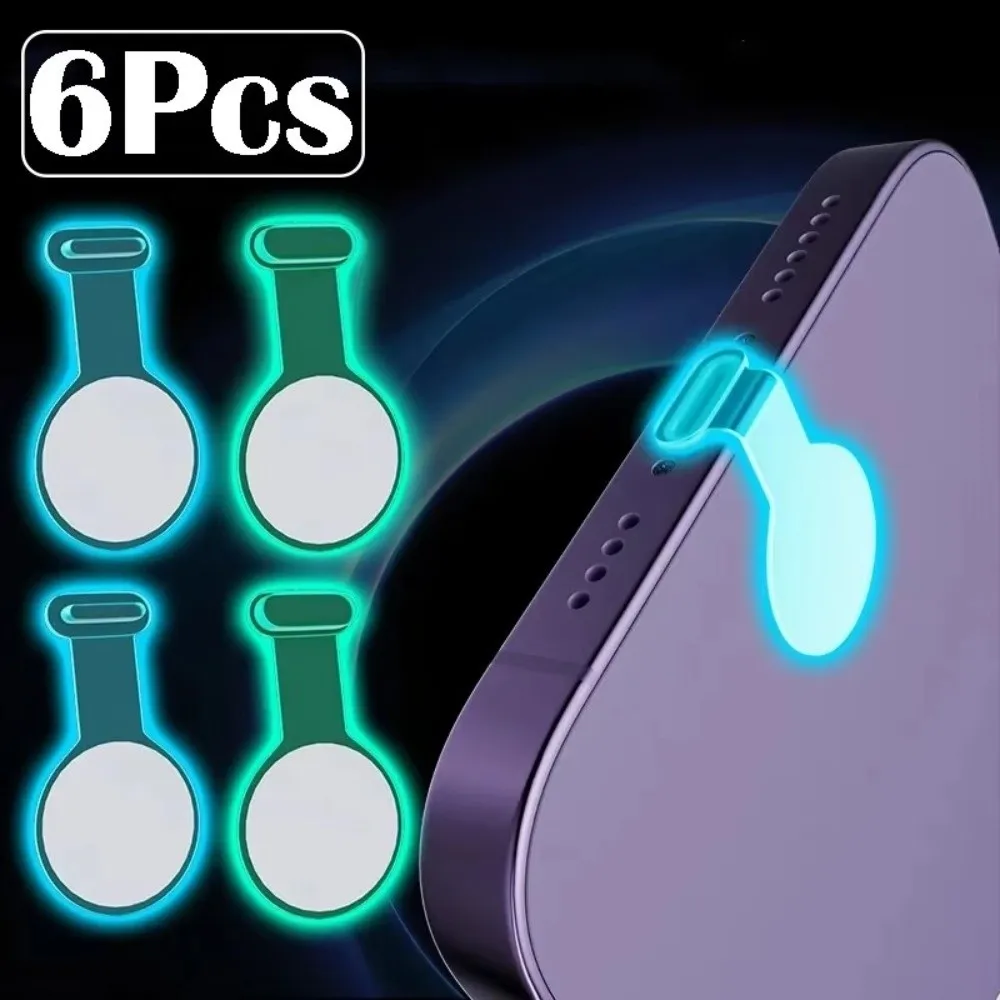 6PCS Silicone Charging Port Dust Plug Dustproof Luminous Phone Dust Plug Reusable Charging Port Protection USB Dust Plug
6PCS Silicone Charging Port Dust Plug Dustproof Luminous Phone Dust Plug Reusable Charging Port Protection USB Dust Plug