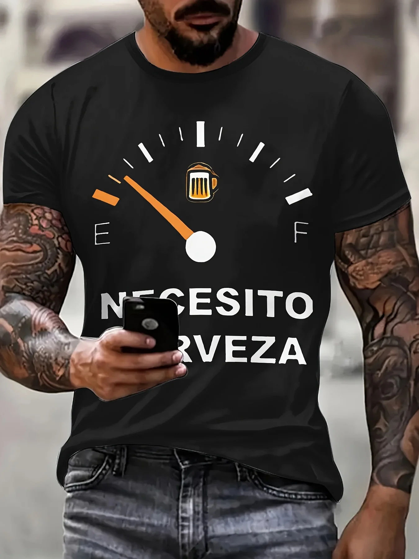 NECESITO CERVEZA Мужская модная удобная дышащая футболка с 3D принтом букв, новая повседневная футболка с круглым вырезом и коротким рукавом
NECESITO CERVEZA Мужская модная удобная дышащая футболка с 3D принтом букв, новая повседневная футболка с круглым вырезом и коротким рукавом