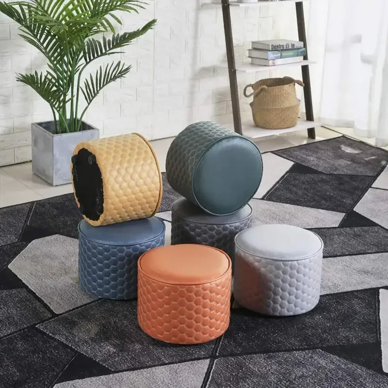 Stools Household Art Round Ottomans Low Stool for Shoes Changing Tea Table Ottomans Sofa Stool Simple Modern Soft Seat Furniture
Stools Household Art Round Ottomans Low Stool for Shoes Changing Tea Table Ottomans Sofa Stool Simple Modern Soft Seat Furniture