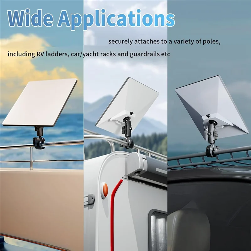 RV Ladder Pole Mount With Adjustable Angle Clamp For Starlink Mini For Roof Racks, Rvs, Boats
RV Ladder Pole Mount With Adjustable Angle Clamp For Starlink Mini For Roof Racks, Rvs, Boats