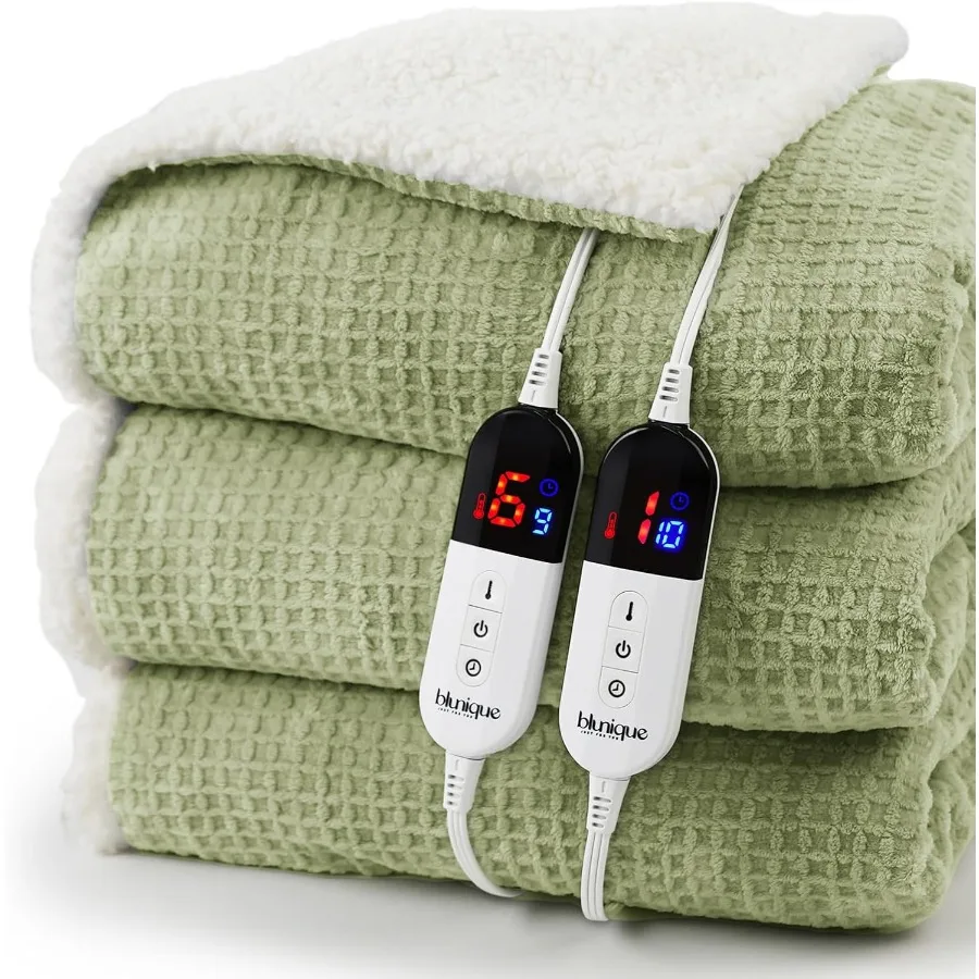 Heated Blanket Electric Blanket King Waffle 90x100 Inches Dual Controllers Sherpa Fleece Fast Heating Blanket 6 Heating Levels
Heated Blanket Electric Blanket King Waffle 90x100 Inches Dual Controllers Sherpa Fleece Fast Heating Blanket 6 Heating Levels