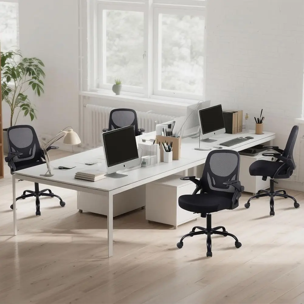 Office Computer Desk Chair, Adjustable Height Mesh Ergonomic Rolling Task Chair with Wheels, Thick Cushion, Flipup Armrests, an
Office Computer Desk Chair, Adjustable Height Mesh Ergonomic Rolling Task Chair with Wheels, Thick Cushion, Flipup Armrests, an