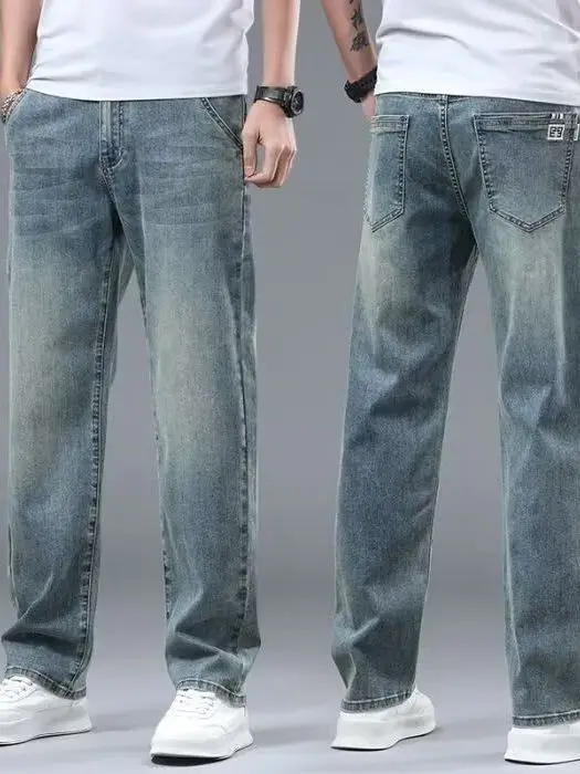 High-End Loose Straight Leg Jeans Men's Casual Thin American Style Summer Autumn mid Waist Large Size Youth Casual Pants
High-End Loose Straight Leg Jeans Men's Casual Thin American Style Summer Autumn mid Waist Large Size Youth Casual Pants