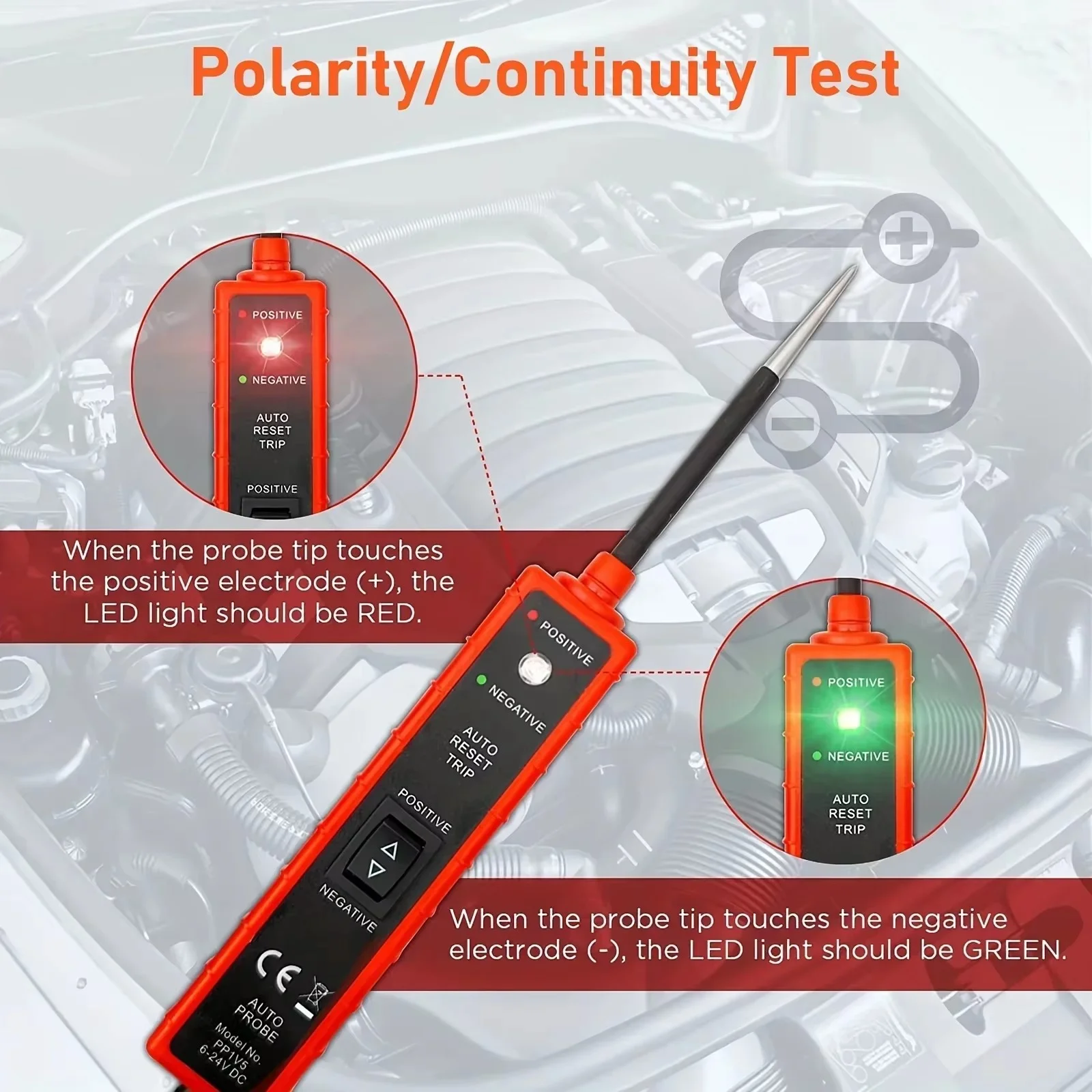 EM285 Digital Automotive Electric 6-24V Car Power Circuit Probe Detector Diagnostic Automotive Tools with LED Test Light
EM285 Digital Automotive Electric 6-24V Car Power Circuit Probe Detector Diagnostic Automotive Tools with LED Test Light